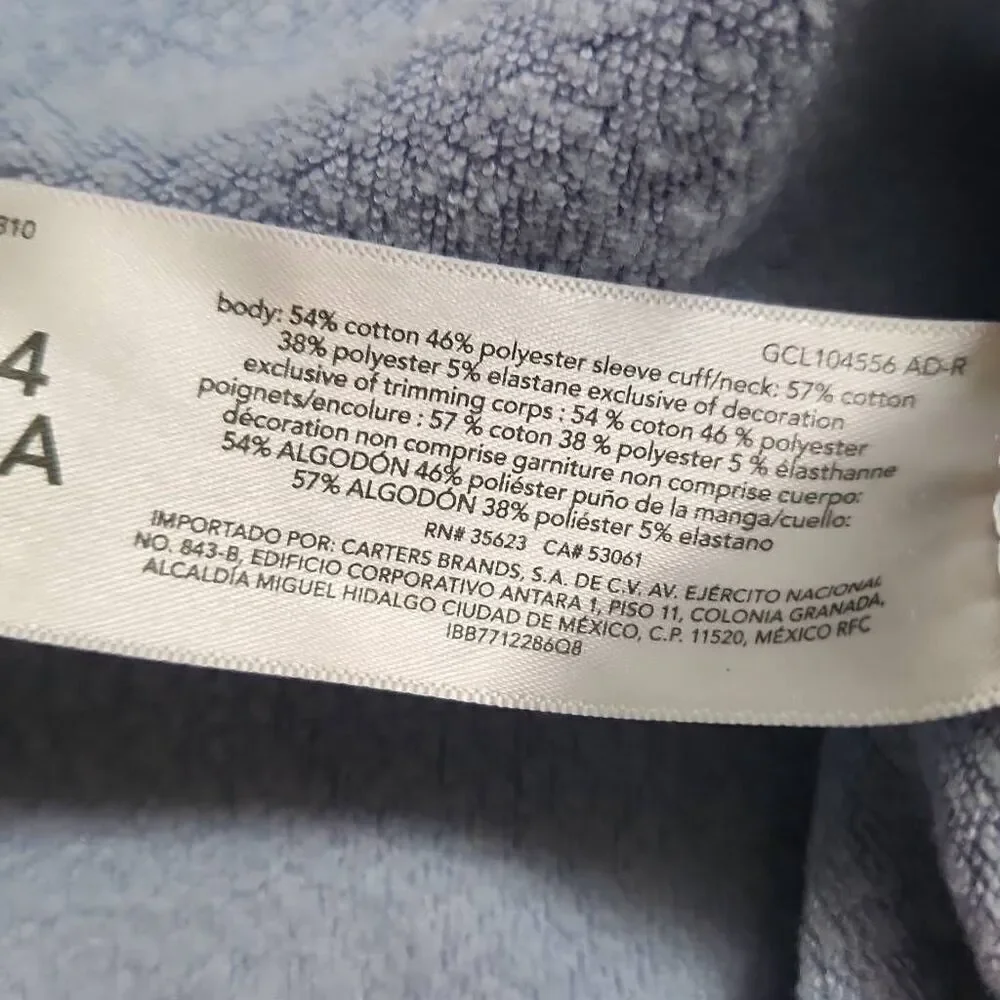 OshKosh B'Gosh Girls Size 14 Blue Supersoft Shine Together Skimmer Sweatshirt